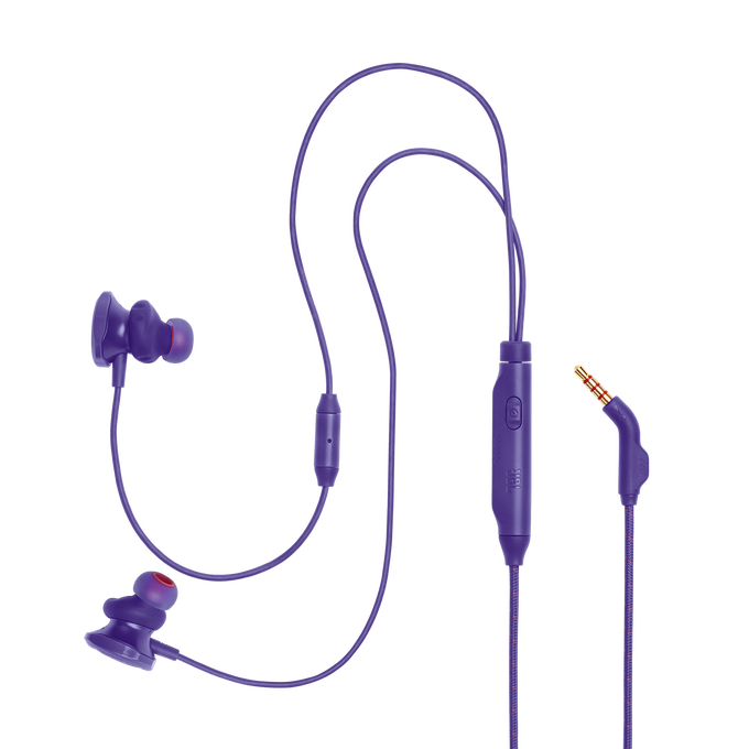 JBL Quantum 50 - Purple - Wired in-ear gaming headset with volume slider and mic mute - Detailshot 2 image number null
